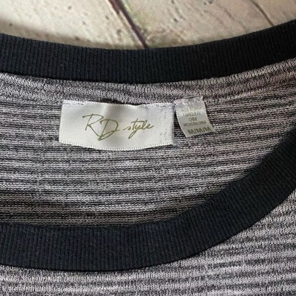 🔮 RD STYLE | 3/4 Sleeve Dress Grey Black Size  Medium - Picture 2 of 4